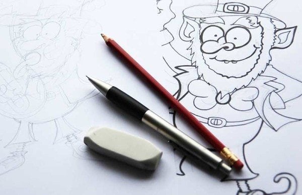 pencil writing cartoon