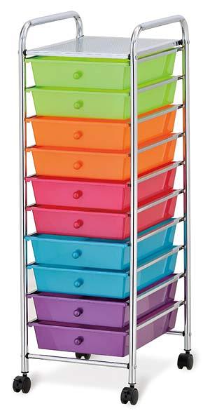 seville-10-drawer-rolling-cart-multicolor