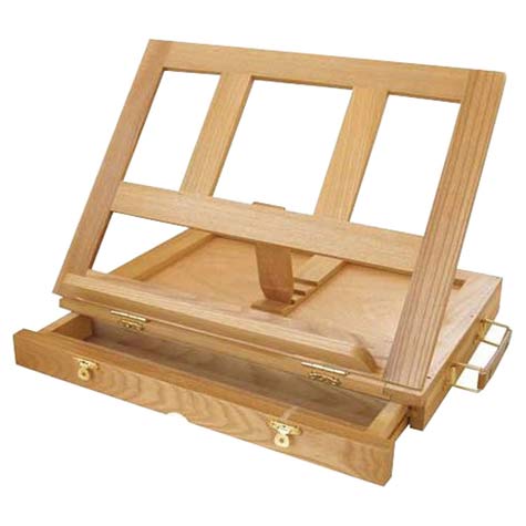 Newport Small Adjustable Wood Table Sketchbox Easel - Portable