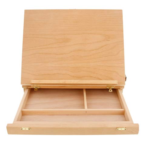 Beechwood Tabletop Easel Box Desk Table Easel for Painting