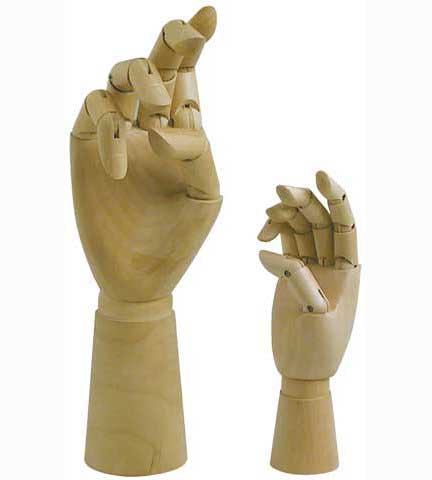 anatomy tools wooden male adjustable hand
