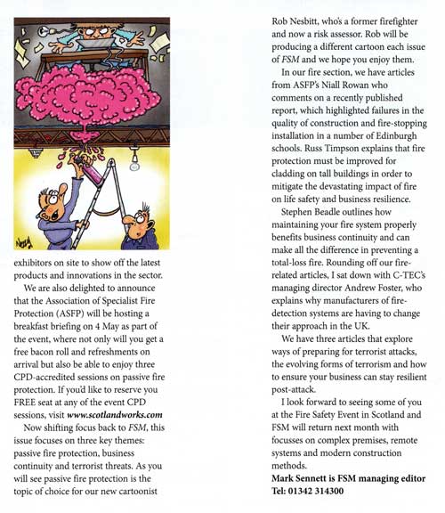 fun to draw - extract from Fire & Security Matters Magazine